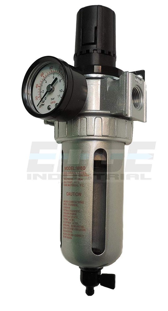 1/2" COMBO AIR PRESSURE REGULATOR WATER TRAP PARTICULATE FILTER FOR COMPRESSOR