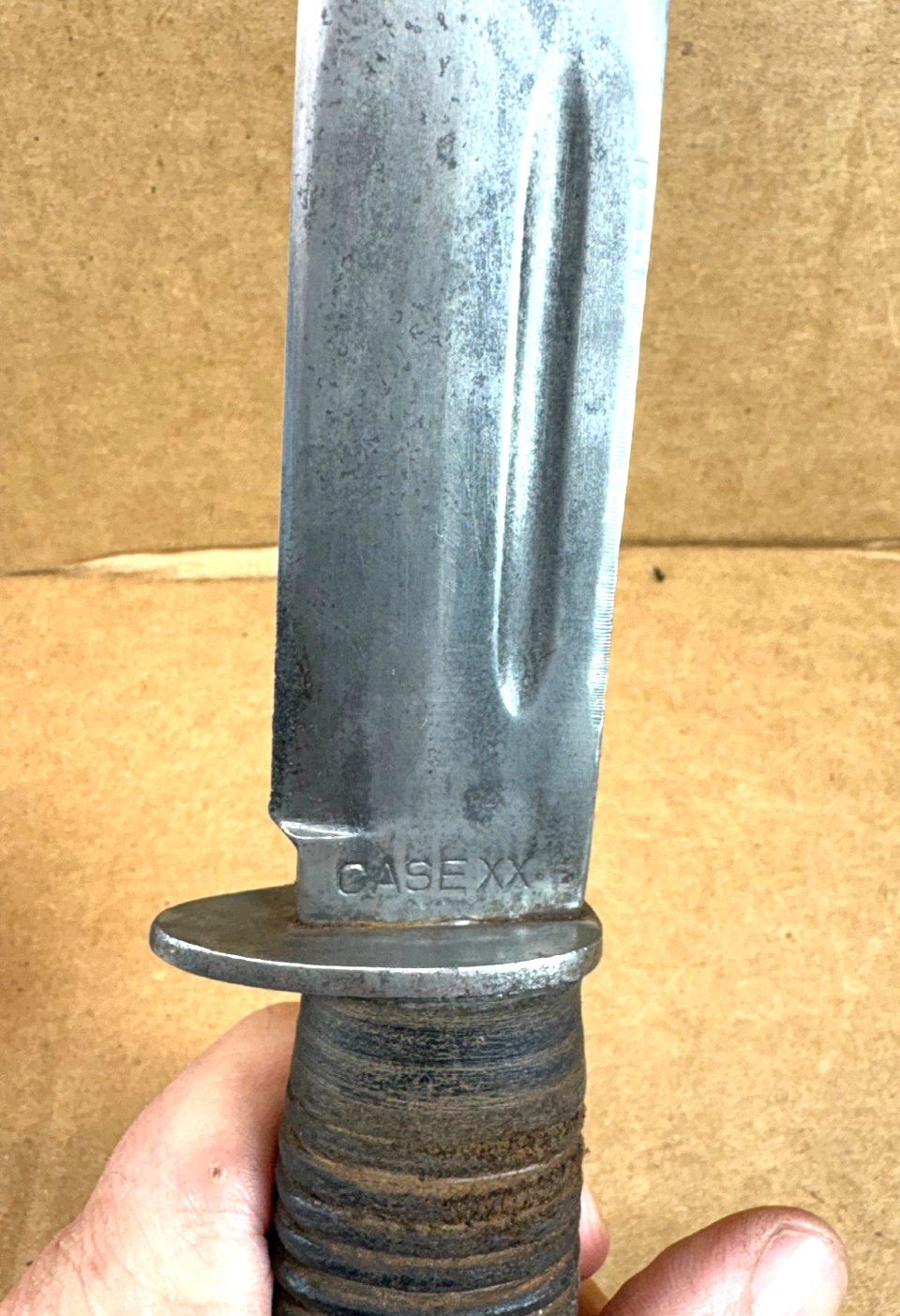 Vintage WWll Case XX 337-6" Q Quartermaster Combat Fighting Knife w Sheath LOOK