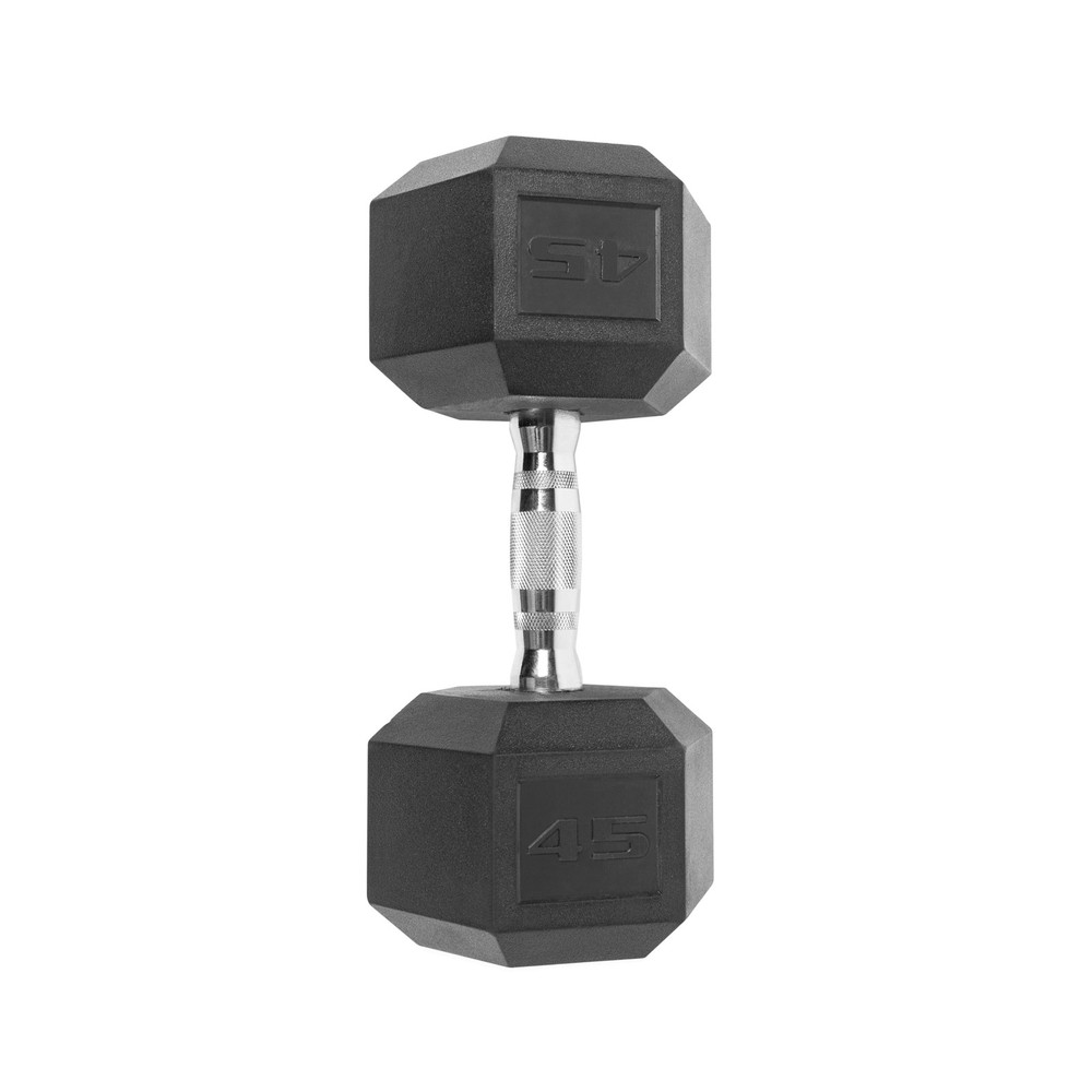 550Lb Rubber Hex Dumbbell Set