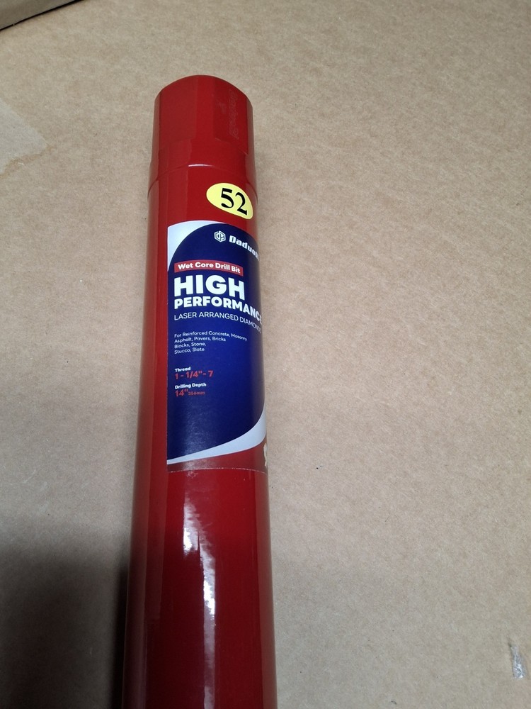 2" Wet Core Drill Bit with High Density Diamond Segments, 14" Depth