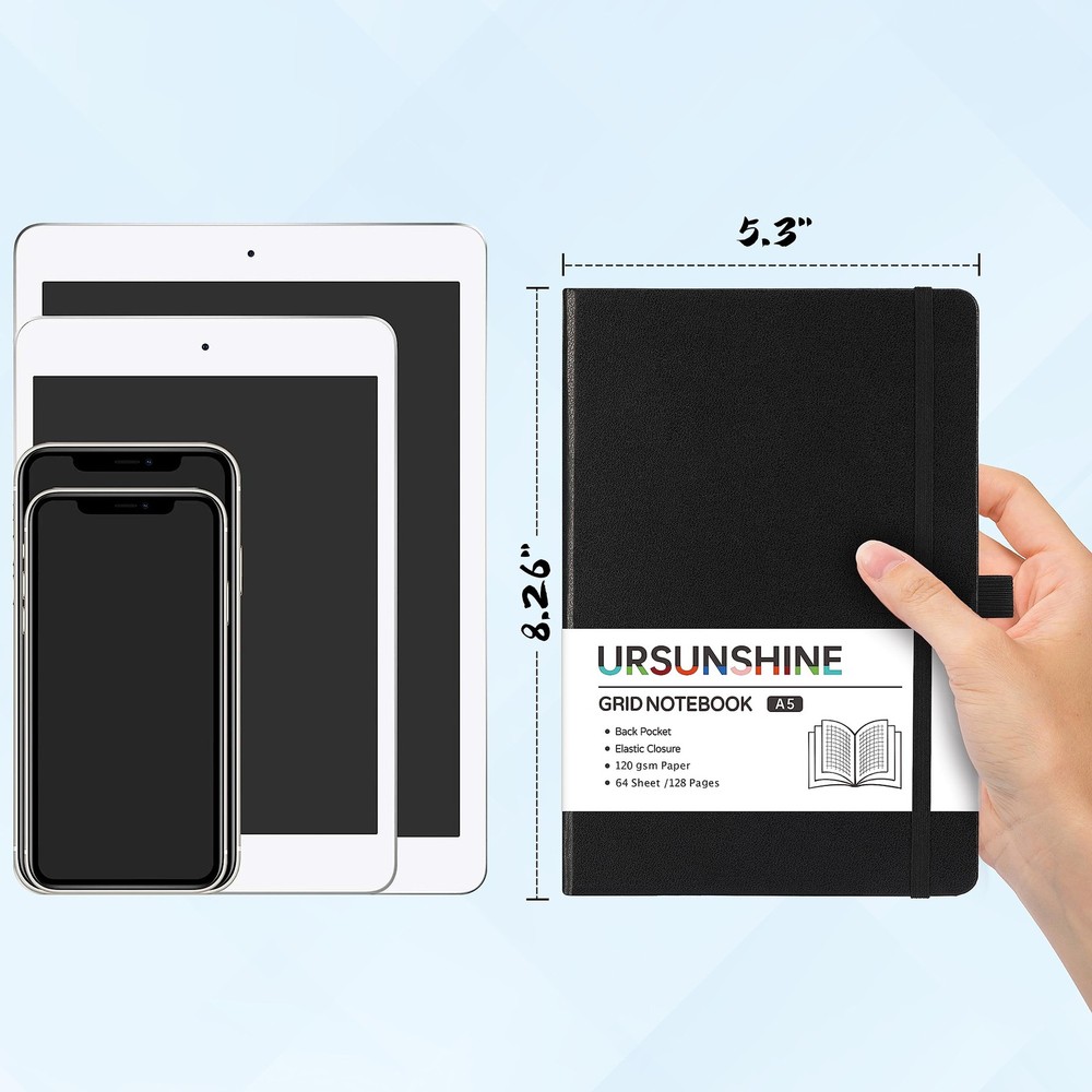 Graph Grid Paper Notebook/Journal - Classic Journal/Notebook with Grid, Black