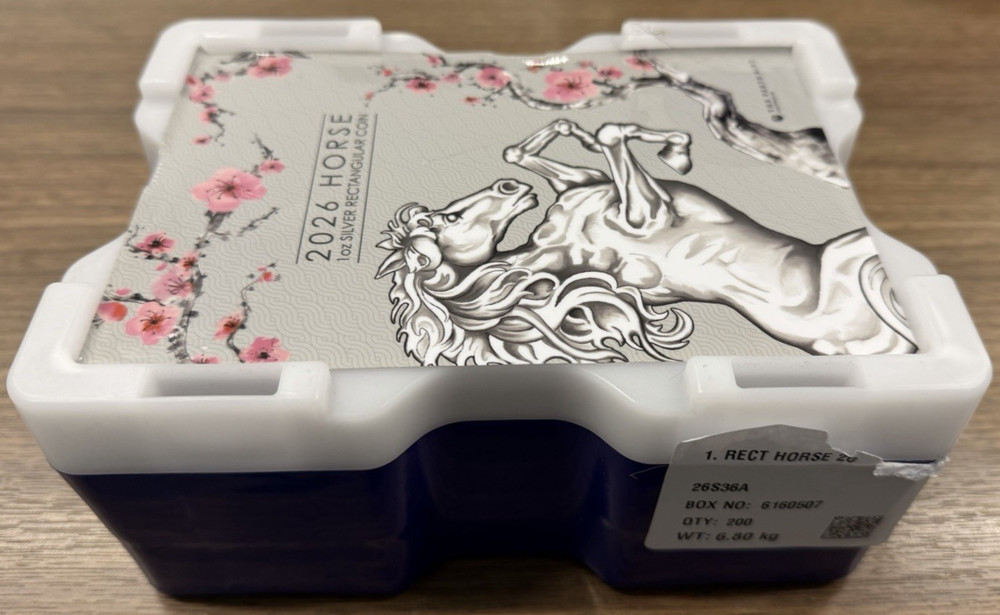 Perth Mint Rectangle Horse Coin EMPTY Mini Monster Box , USED, NO COINS.