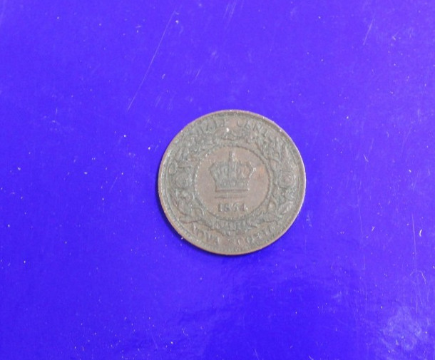 Rare 1864 Nova Scotia 1/2 (Half) Cent Nice Shape