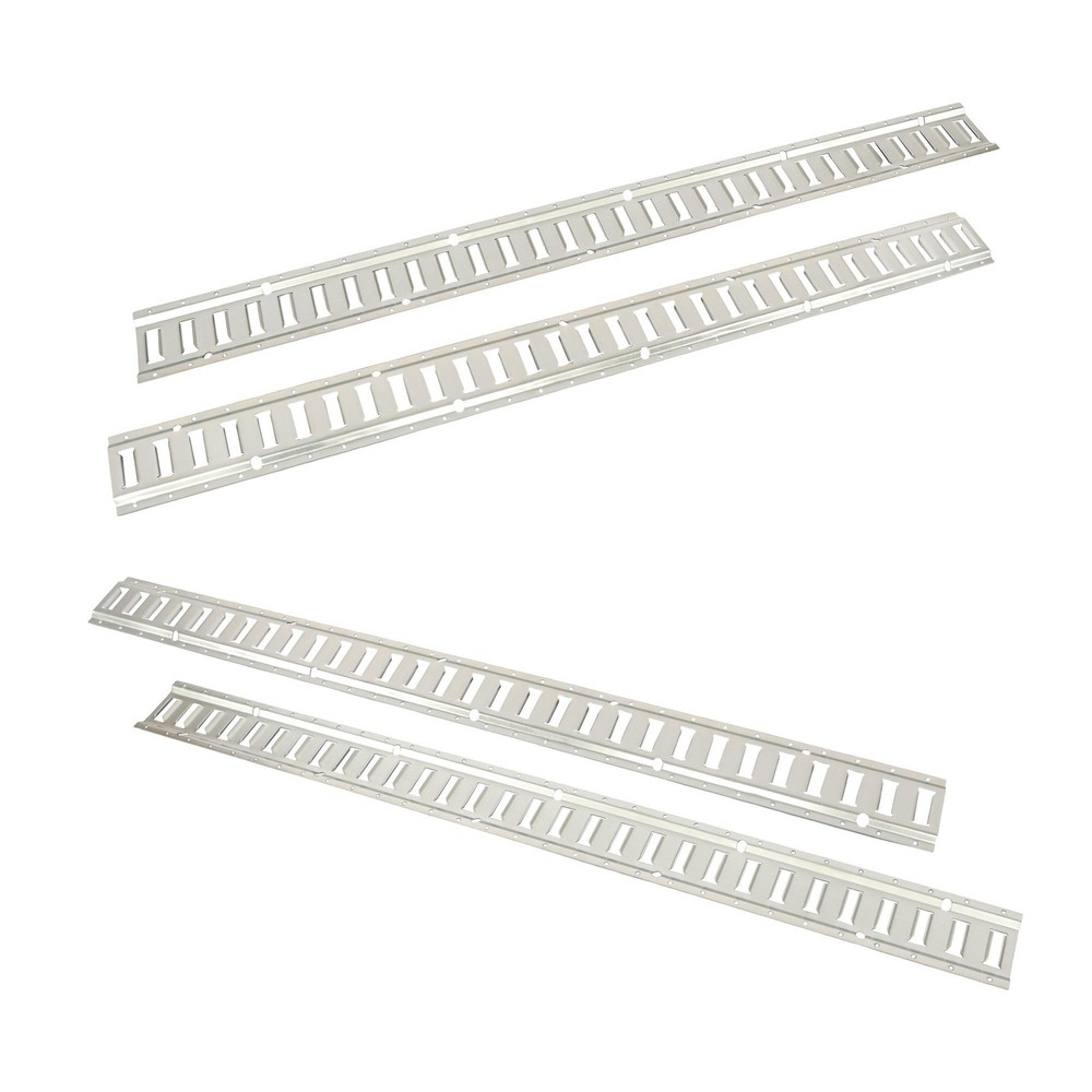 Durable Carbon Steel 4pc E Track Tie Down Rail Kit Replacement Silver Galvanized