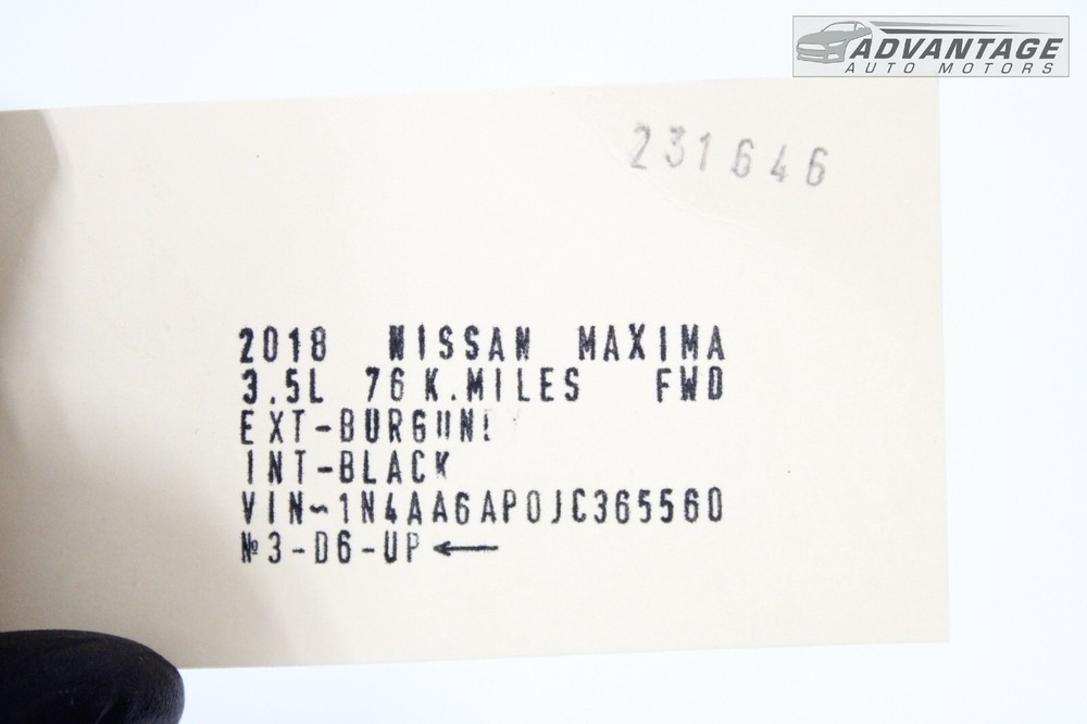 2016-2018 NISSAN MAXIMA IDM INTEGRATED DIAGNOSTIC CONTROL MODULE UNIT OEM