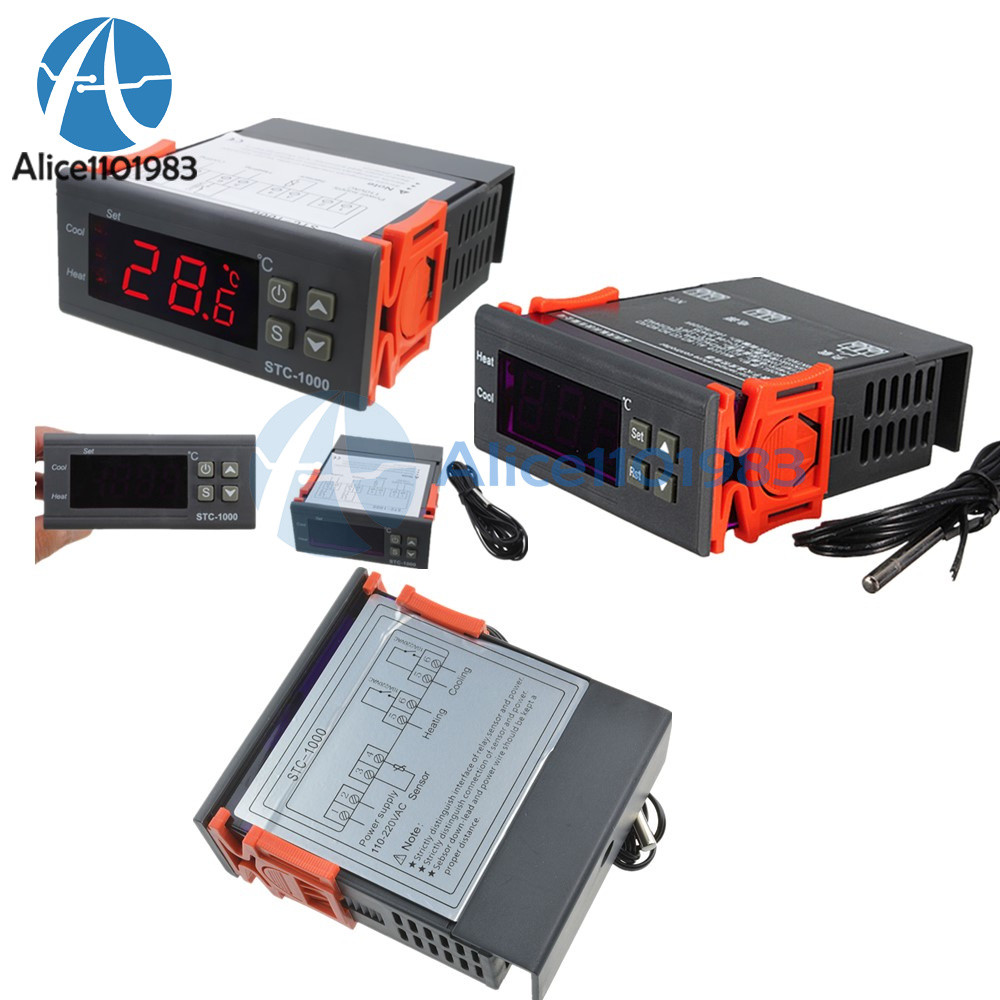 12/24/110-220V STC-1000 Temperature Controller Thermostat Control Temp Sensor