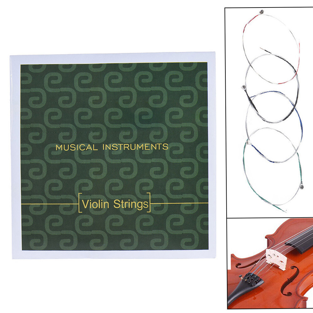 4PCS 3/4 4/4 Violin Strings Set Steel Strings E A D G Wound Fiddle String O7L5