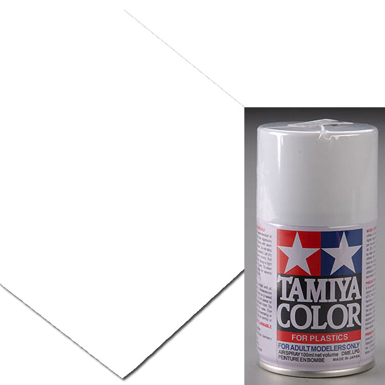 Tamiya TS-27 Matte White Lacquer Spray Paint 3 oz