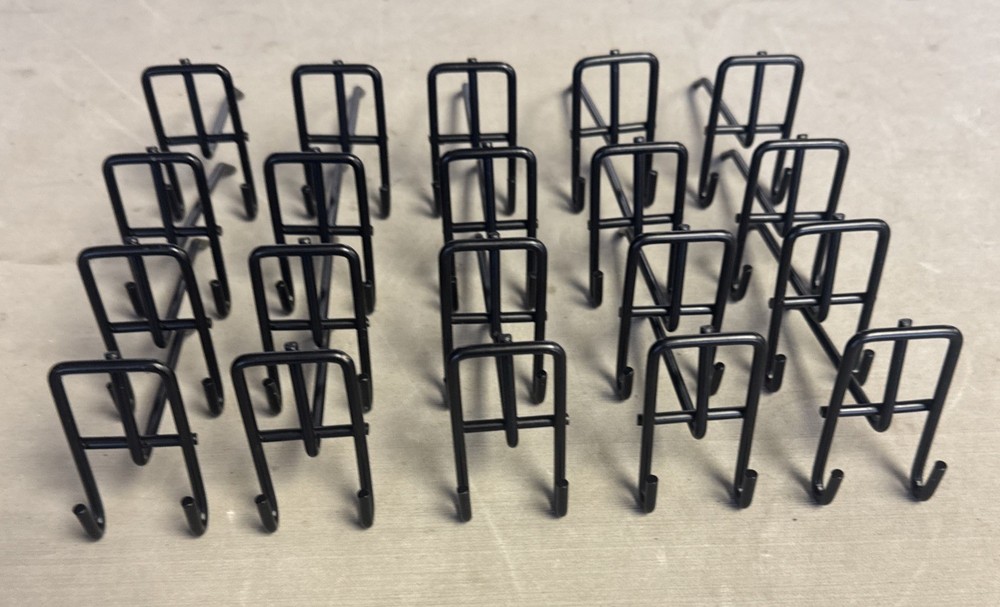 20PC HUHOLE Gridwall Hooks 4 Inch, Display Hook, Black