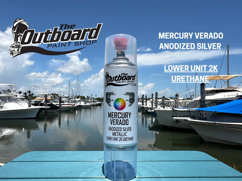 Mercury Verado Anodized Silver Metallic Spray Can Paint System 