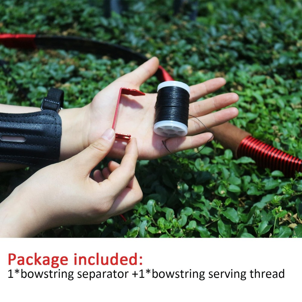 Luoyer Archery Bowstring Separator and Serving Thread Set Peep Red