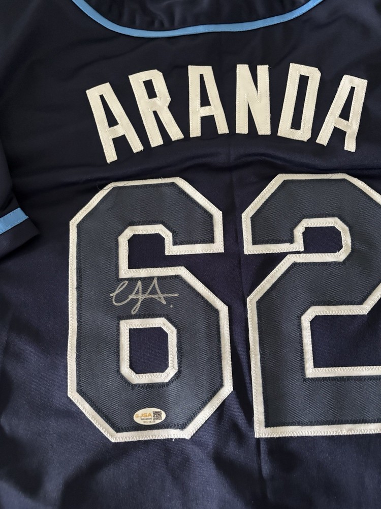 Rays Jonathan Aranda signed Jersey JSA Authentic