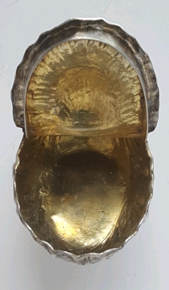 Antique Continental Silver Sea Shell Roccoco Relief