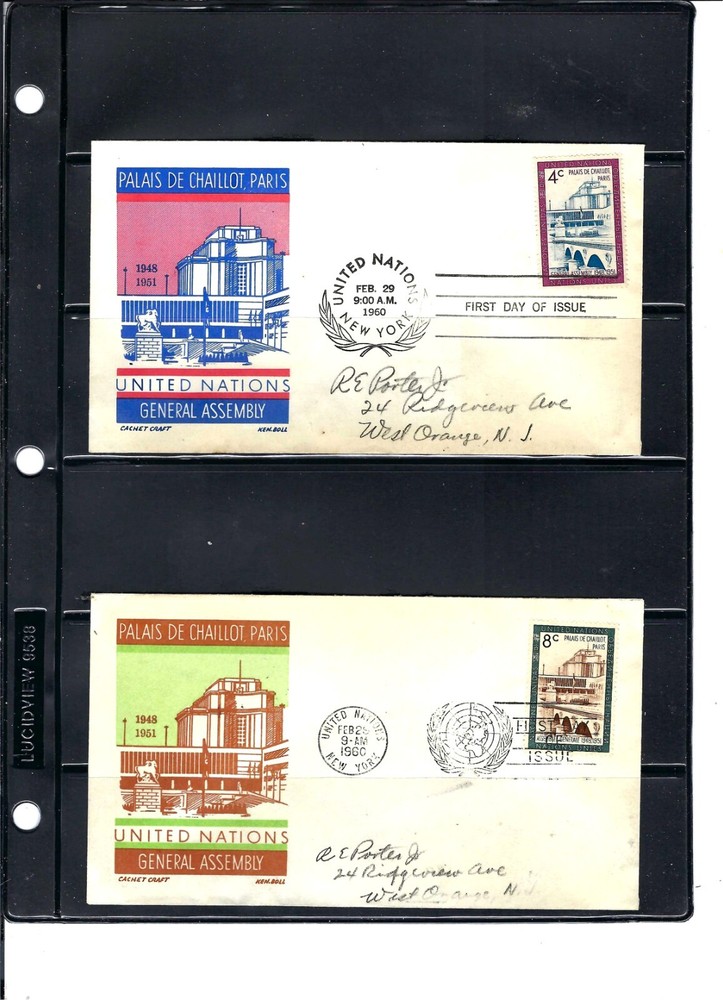 1960 GENERAL ASSEMBLY FDC's (6) (Scott# 77 & 78) - MIXED CACHETS (303A)