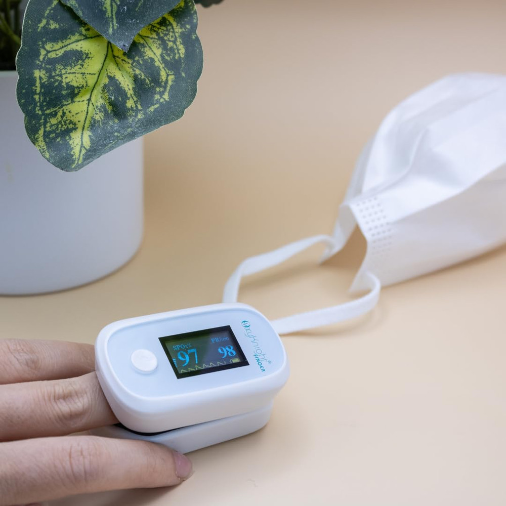Bluetooth Fingertip Pulse Oximeter - Measures Oxygen Level, Pulse Rate & Respira