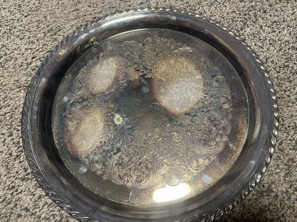 Vintage Wm Rogers Tray #471 And Tea Set