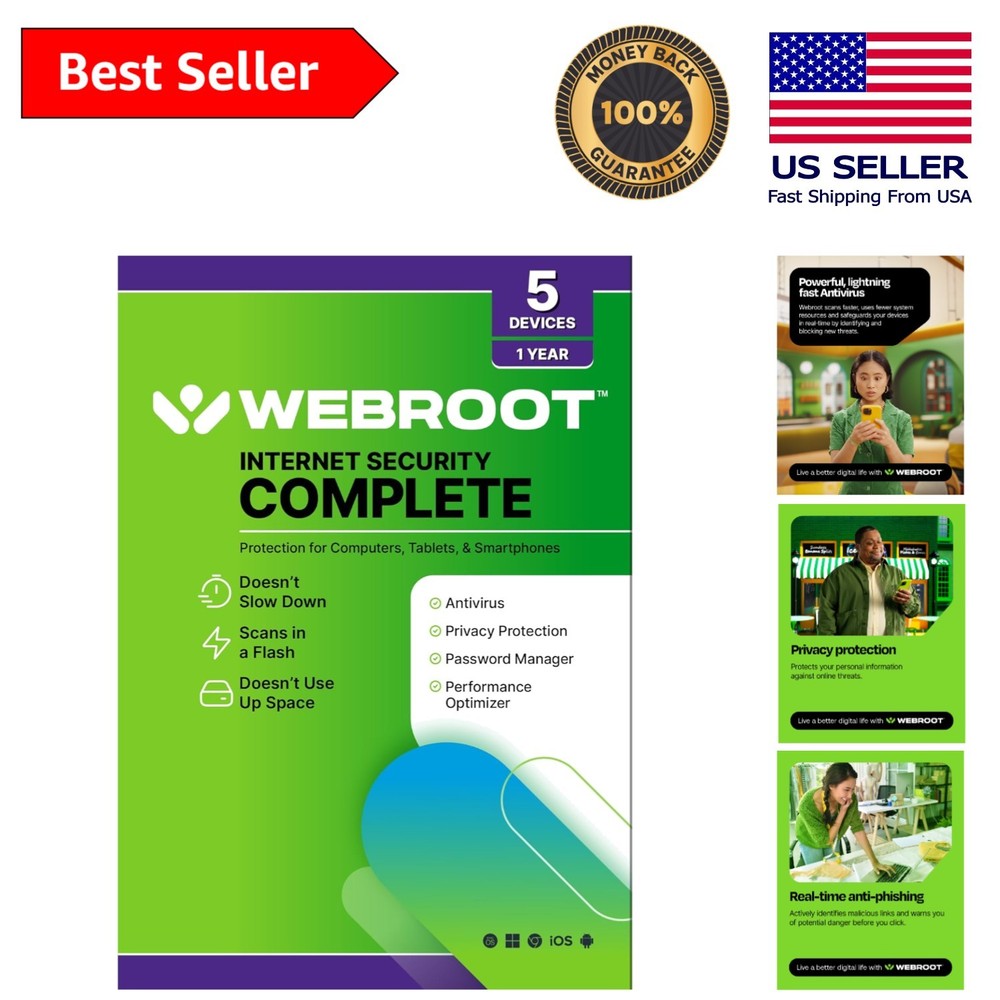 Antivirus Software 2025: 5 Devices, 1  Protection with Performance Optimizer