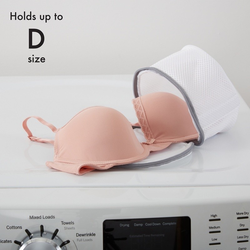 Sanitized Mesh Bra Wash Bag Durable Anti-Microbial Laundry Protector Zip Closure