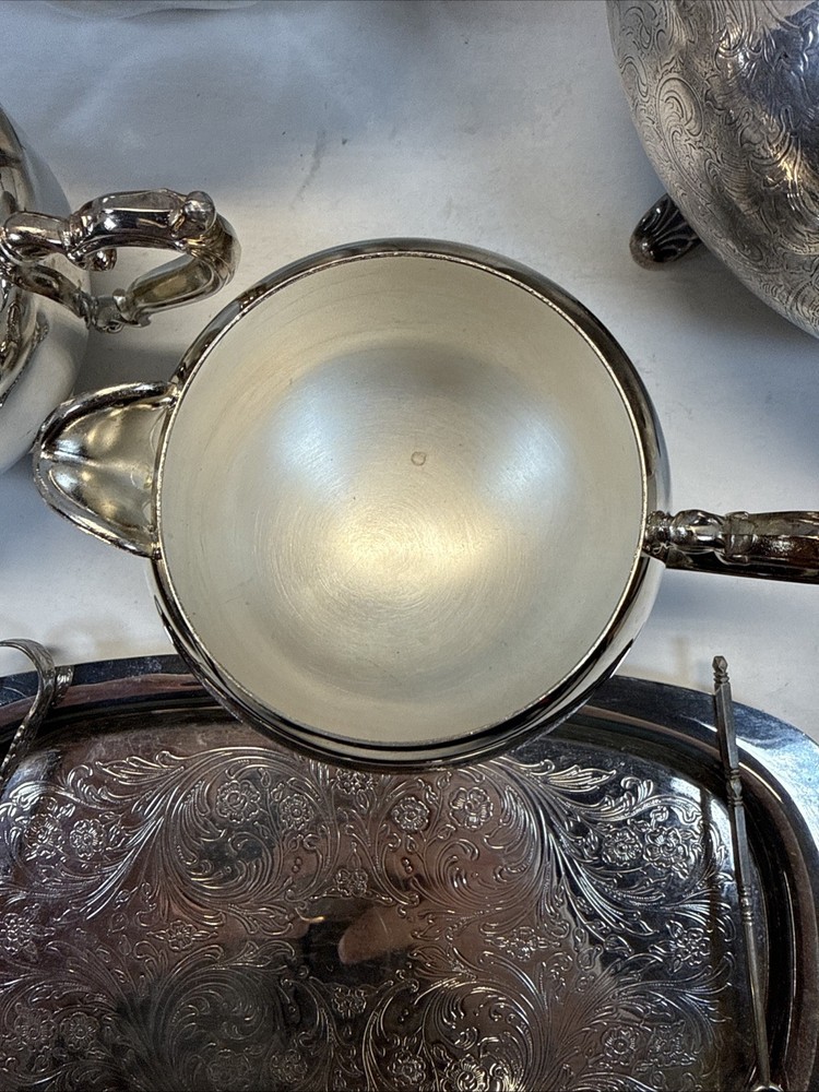 10 Piece Ascot Sheffield Design By Community Silver Plate Pitcher Tea Coffee Set