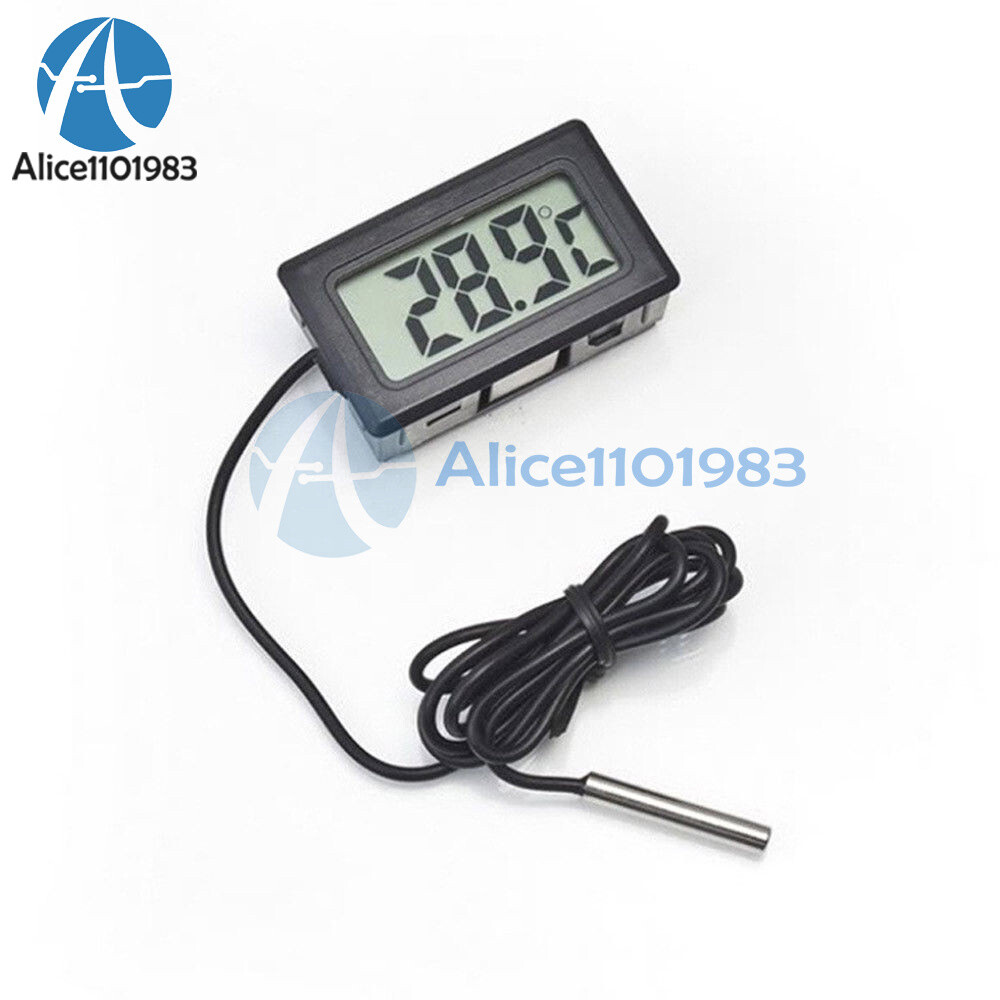 Digital LCD Temperature Meter Home Room Thermometer With 1m Sensor Probe