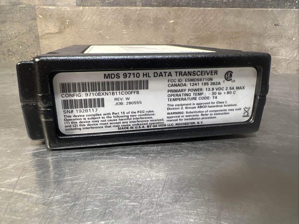Microwave Data Systems MDS 9710 HL Data Transceiver. Used Surplus