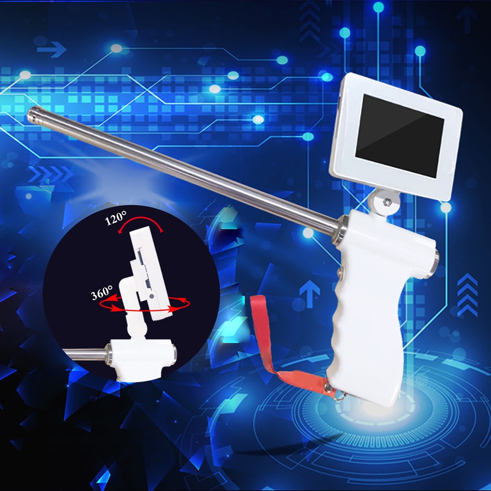 Insemination Kit For Cows Cattle Visual Insemination Gun w/ Adjustable HD Screen