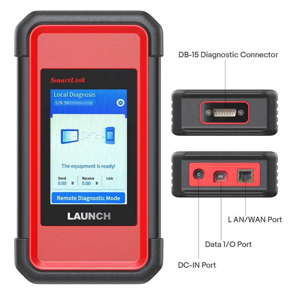Launch SmartLink C V2.0 Remote Diagnostic Support protocol J2534,DoIP,CAN FD,CAN