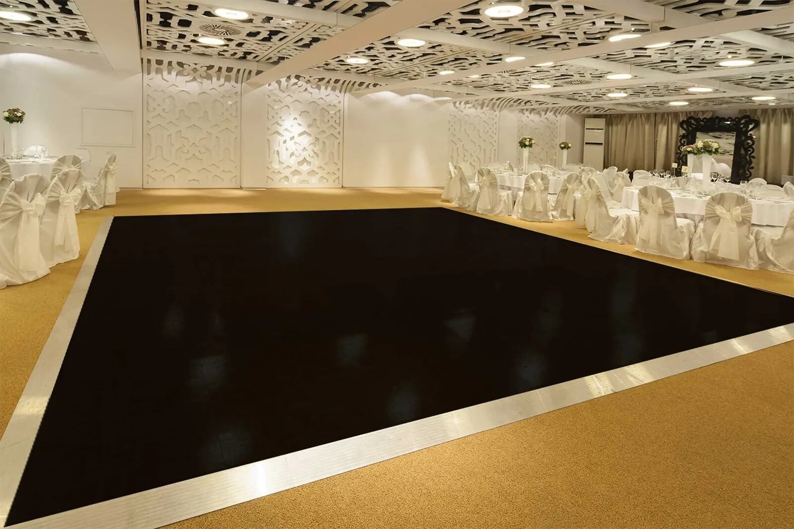 Wedding Dance Party Vinyl Floor Cover Gloss & Matte White & Black Decal Sticker