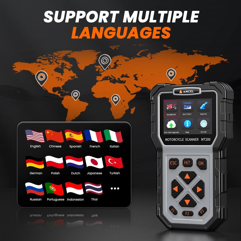 Motorcycle OBD2 Scanner Diagnostic Tool Fault Code Reader ABS Fit For Triumph