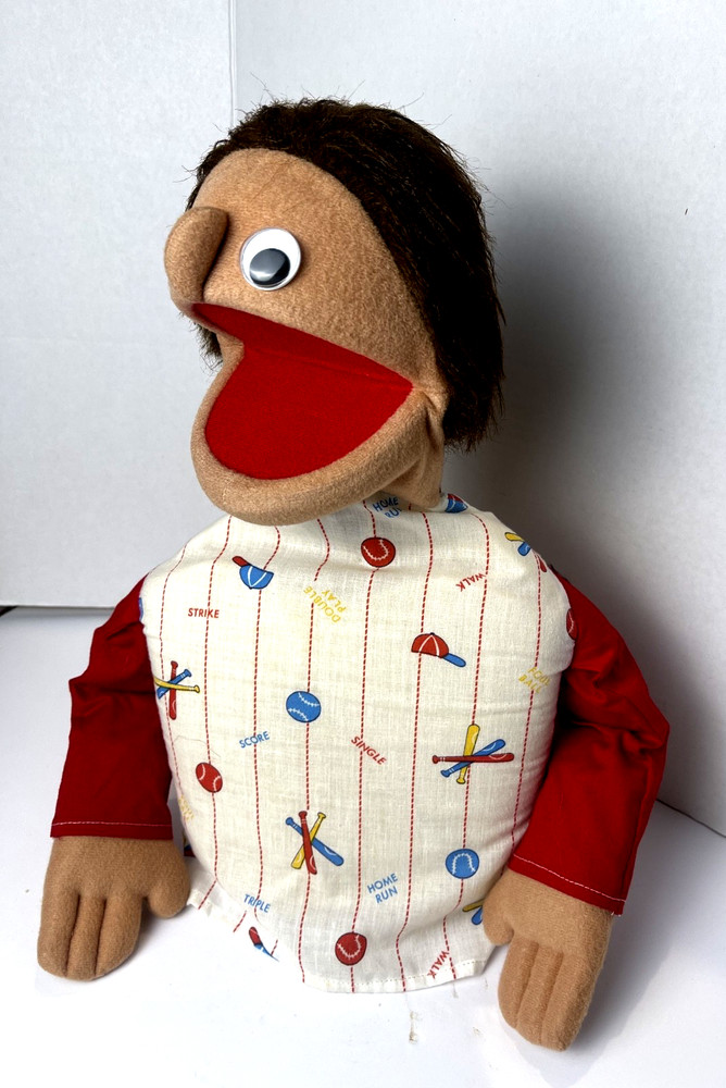Professional muppet style Puppet Baseball Kid 14"