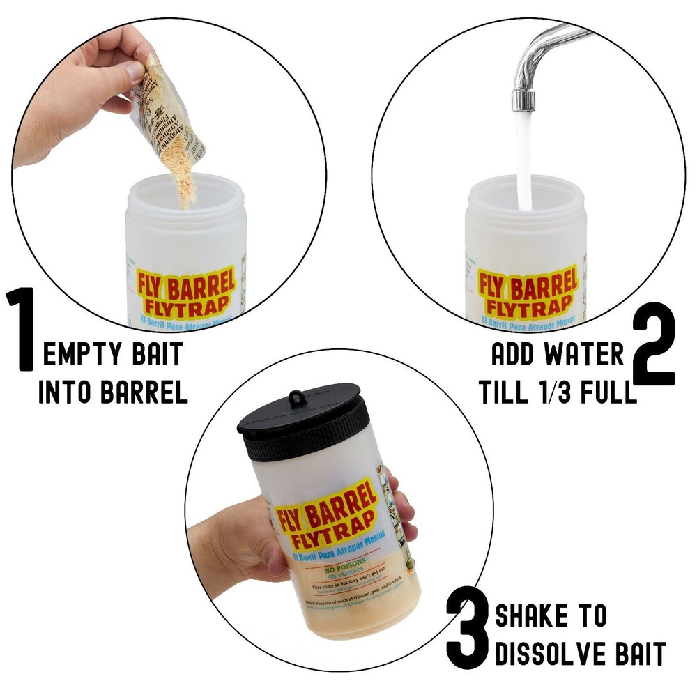 Flies Be Gone FLY BARREL Fly Trap - Reusable