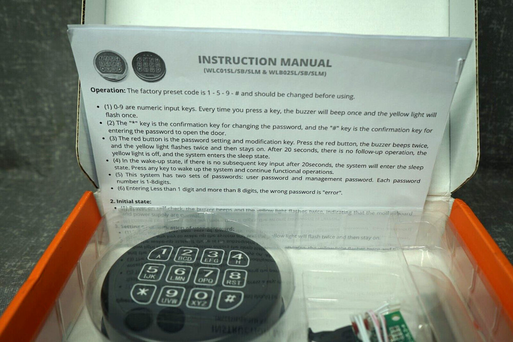 Gun Safe Lock Replacement with Swing Bolt Black Keypad Safe Electronic Lock