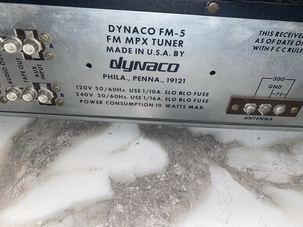 Dynaco FM5 Stereo Tuner Untested