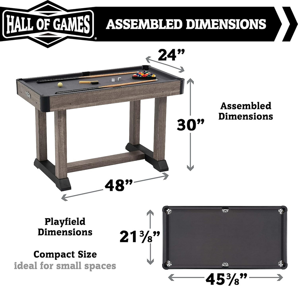 Billiard Tables Multiple Styles, Pool Tables with Preassembled Playfields and Co