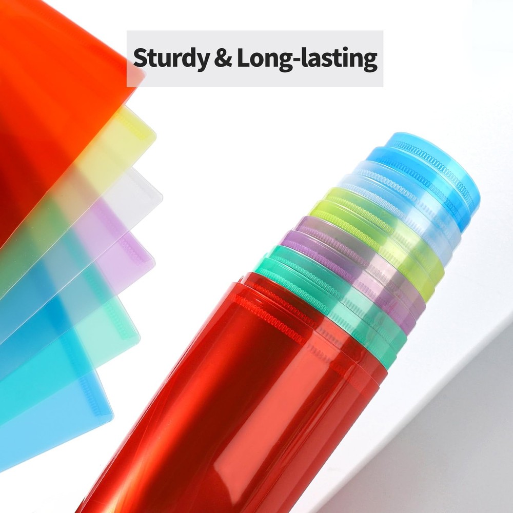 Plastic File Folders for Documents 6 PCS Plastic Envelopes Clear Plastic Folders