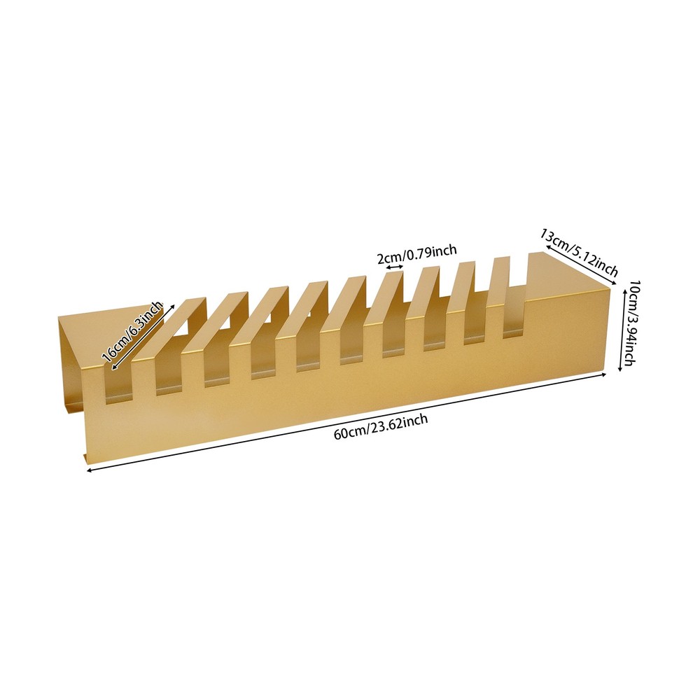 Compact Tile Display Rack - 10 Slots, Slanted Design for Optimal Viewing