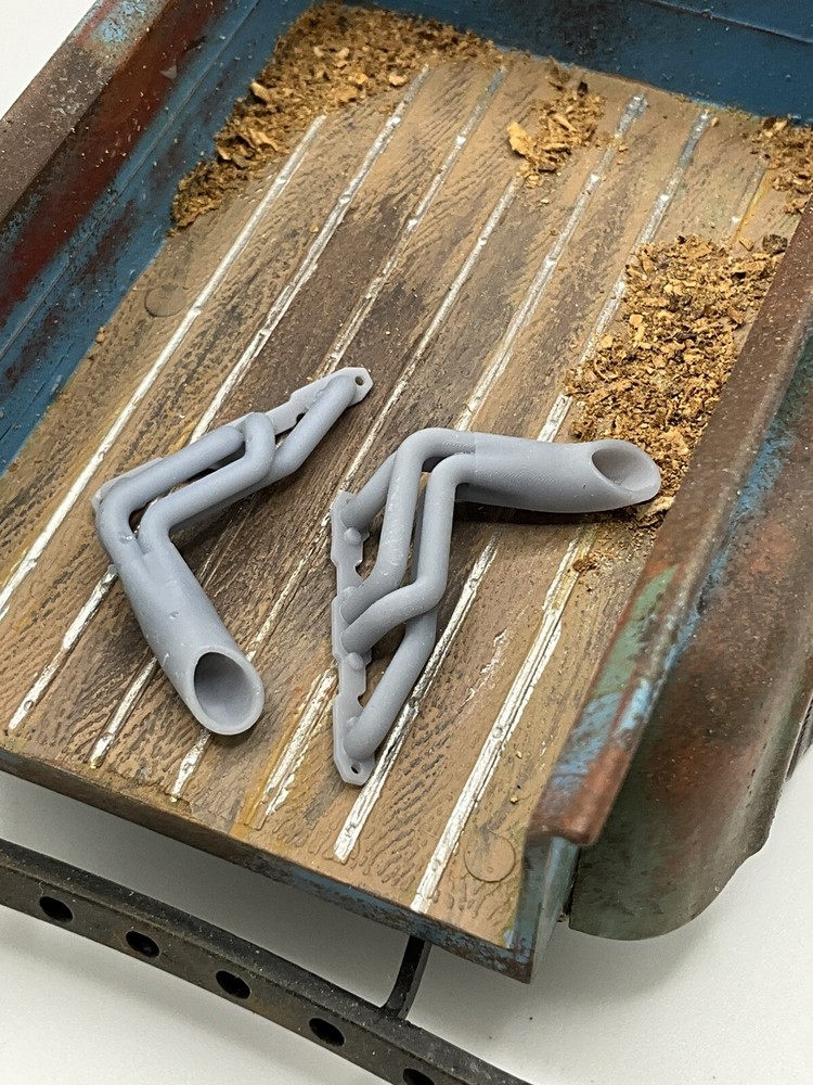 1/25 Straight Down Gasser Headers 3d Printed