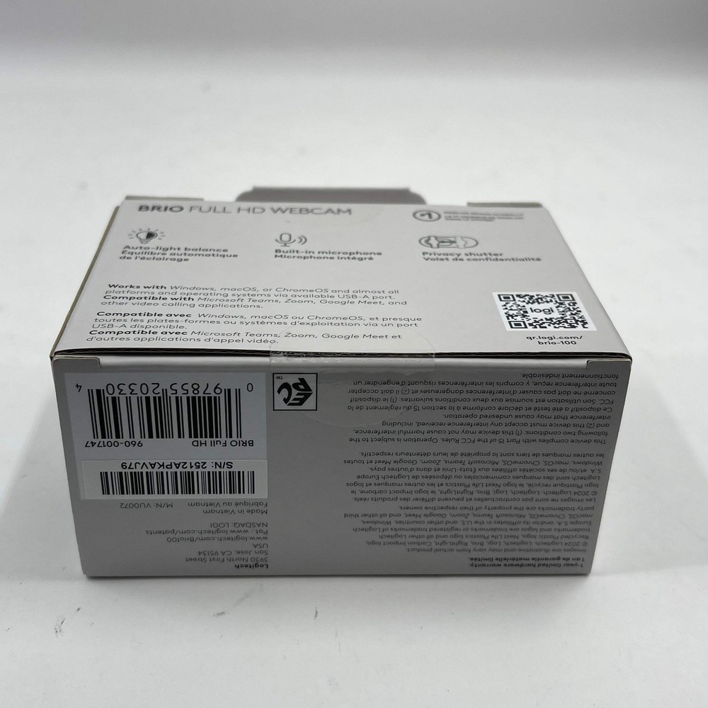 New Logitech BRIO Full HD Webcam 960-001747