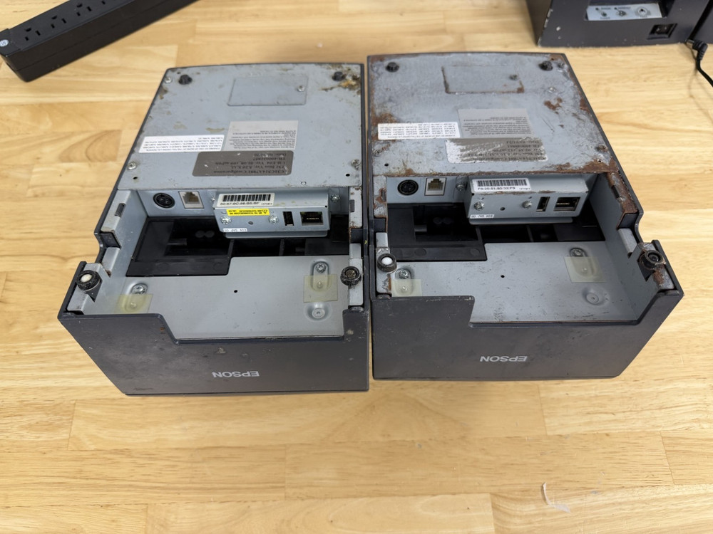 2 Used Epson TM-U220B POS Receipt Printer