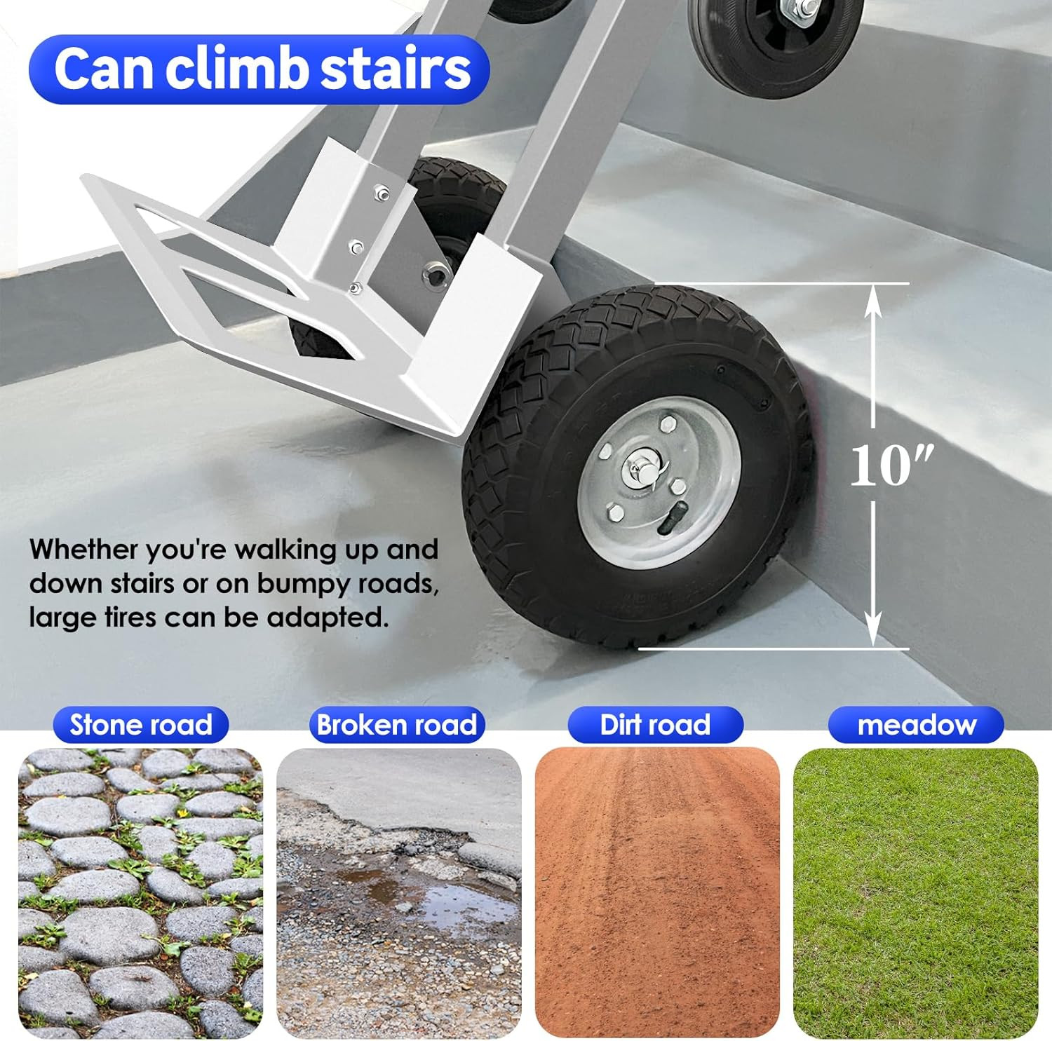 3 in 1 Convertible Hand Truck Dolly Cart Heavy Duty 1000lb Capacity 4 Wheel Furn