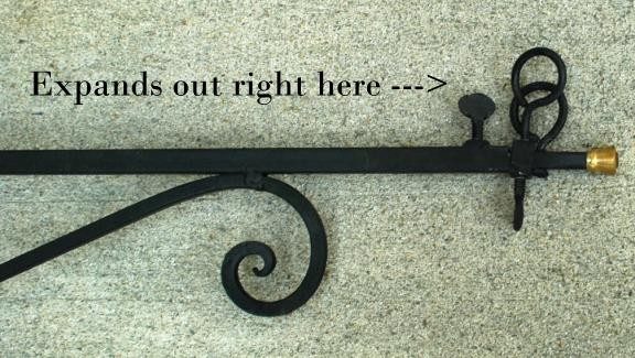 Adjustable Wrought Iron Trade Sign Bracket