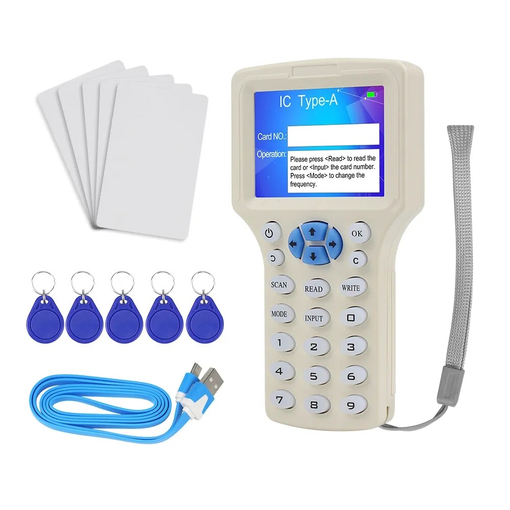 10 Frequency Copy Encrypted NFC Smart Card RFID Copier ID/IC Reader Writer
