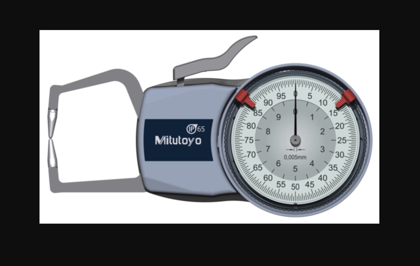 Mitutoyo Outside Dial Caliper Thickness Gauge Gage 0-10mm / 0.005mm