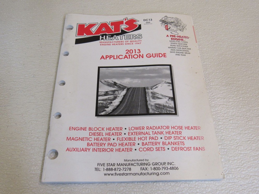 Five Star Manufacturing Group Inc Kat's Heaters 2013 Application Guide DC13