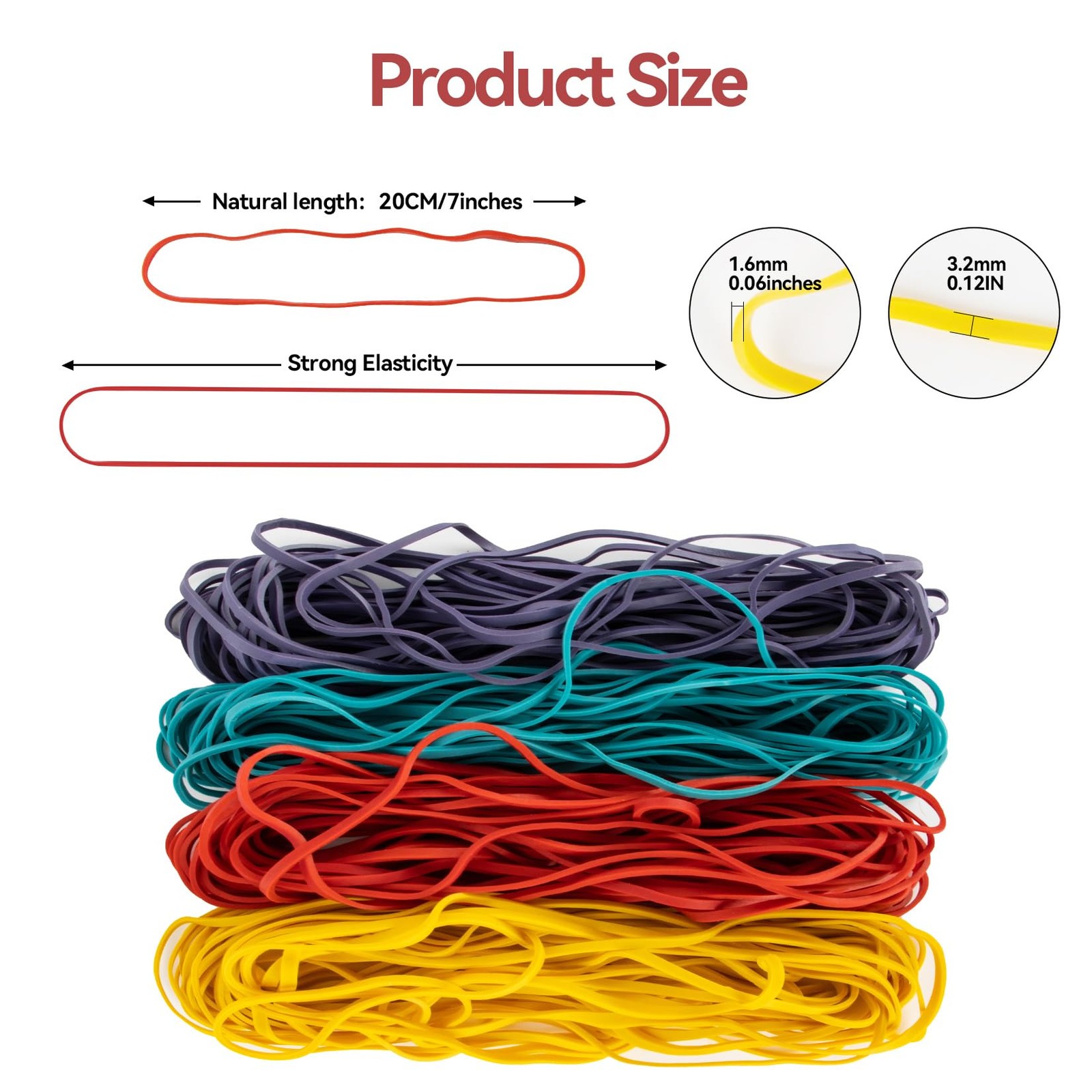 Extra Large Rubber Bands Heavy Duty Jumbo Elastic 150 Pack