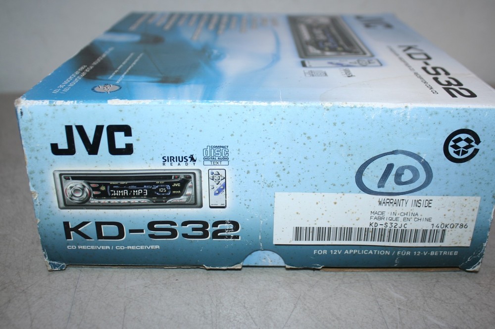 JVC KD-S32 CD Receiver Sirius Ready- Open Box