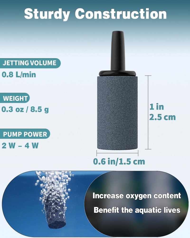 Reliable 1-Inch Bubble Diffuser Air Stones – 10 Count for Optimal Aeration
