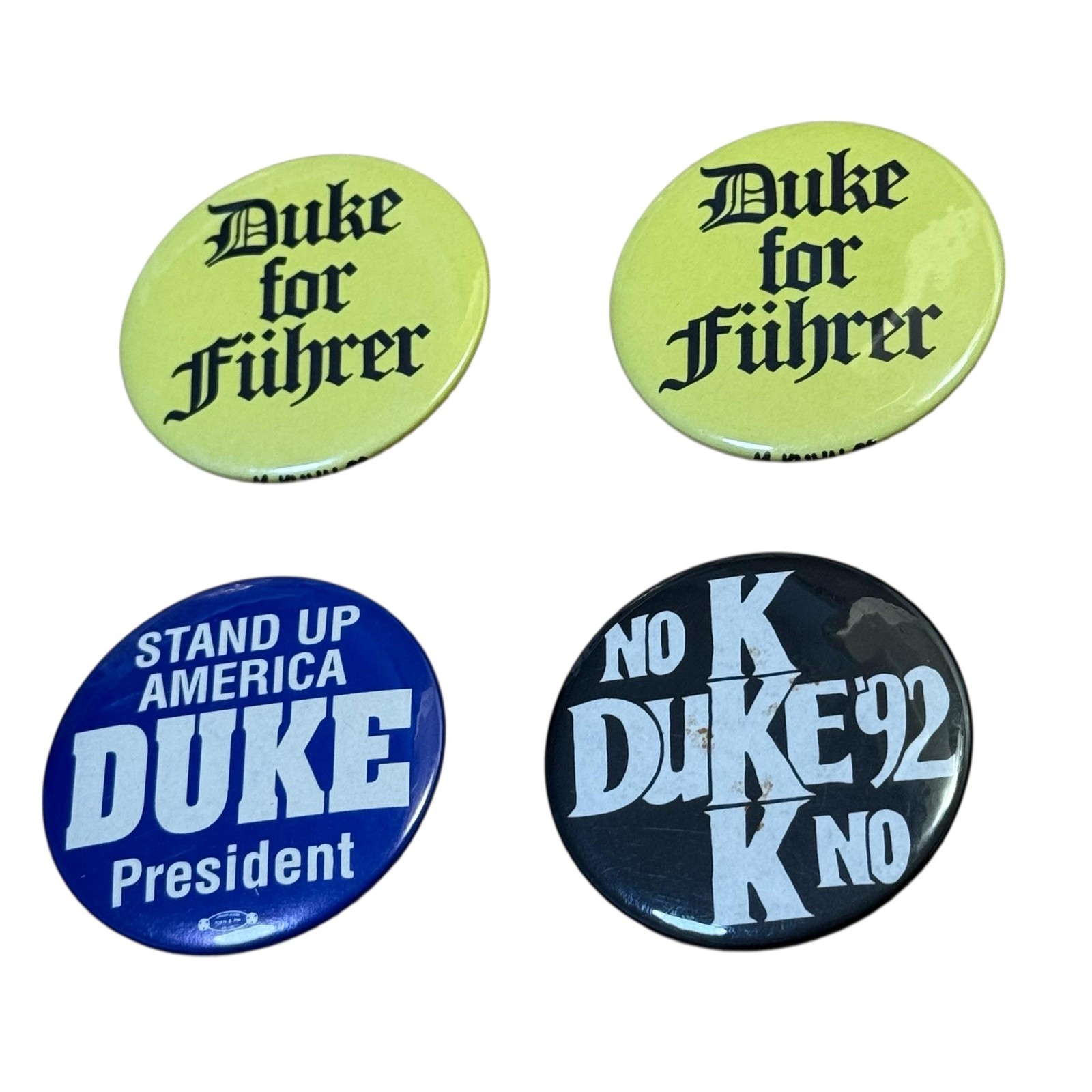 Vintage David Duke Pro Anti Campaign Pinback Buttons Lot 13 1988 92 Political