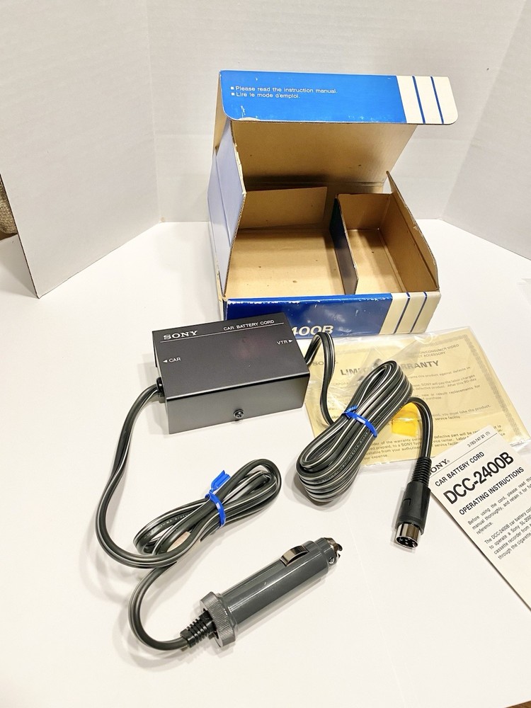 Sony DCC-2400B Car Battery Cord with Stabilizer