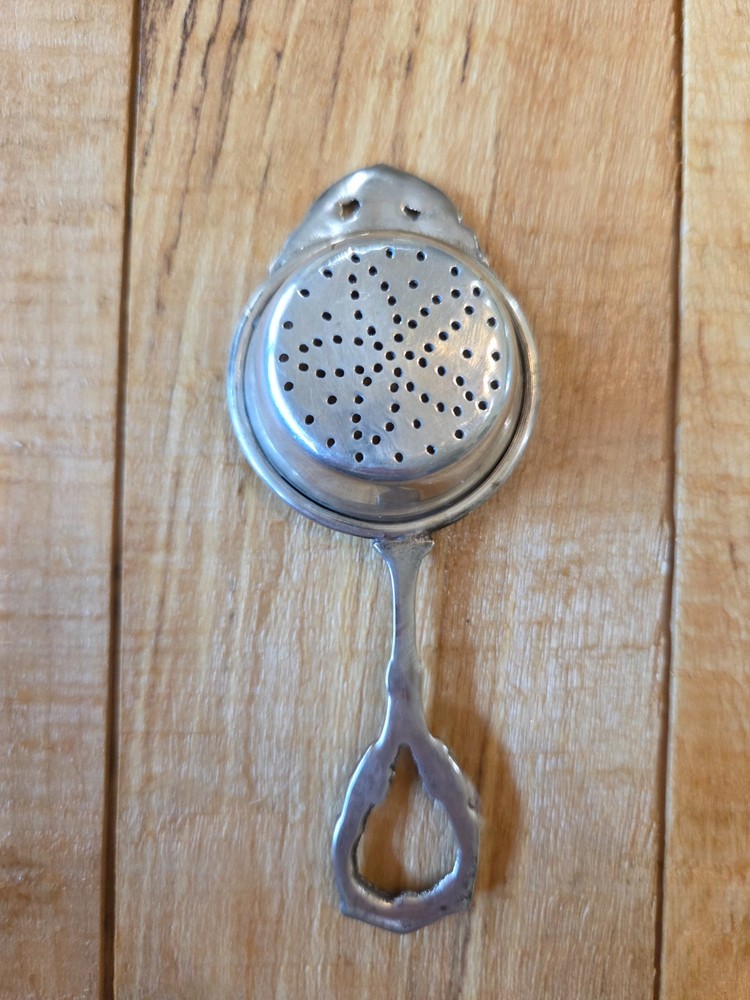 1950s Silverplate Tea Bag or Lemon Strainer Basket Spoon